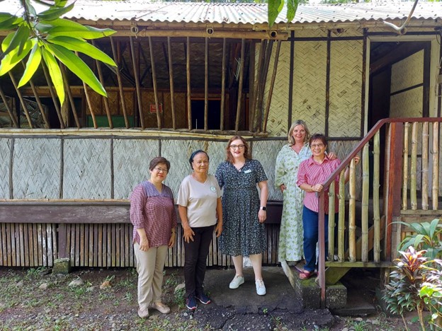 ECU officials visit the nipa hut used by CCPP participants during their immersion